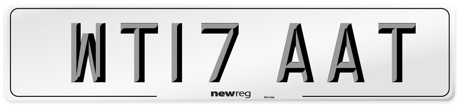 WT17 AAT Number Plate from New Reg
